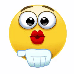 Kissing Emoticon Glitter - Emoji Animated Gif, Glitter Image - Animated  Image Pic