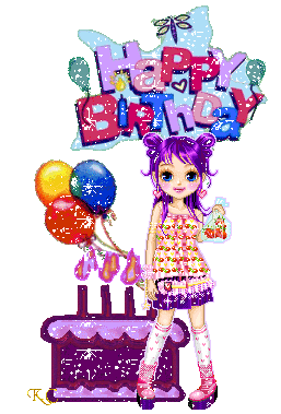 Birthday Girl Image - Happy Birthday Animated Gif, Glitter Image - Animated  Image Pic