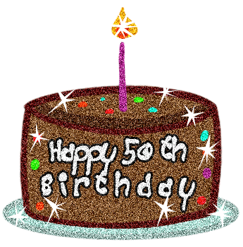 Happy th Birthday Gif 50 - Happy Birthday Animated Gif, Glitter Image - Animated Image Pic