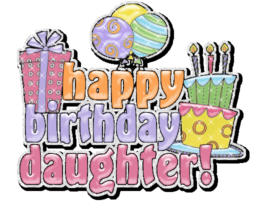 Happy Birthday Daughter Glitter - Happy Birthday Animated Gif, Glitter  Image - Animated Image Pic