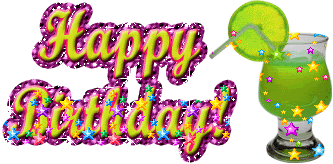 Happy Birthday Drink Glitter - Happy Birthday Animated Gif, Glitter Image - Animated Image Pic